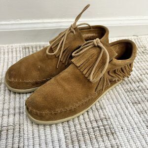 Minnetonka Womens Shoes 6.5 457 Venice Ankle Brown Suede Fringe Boots Moccasin